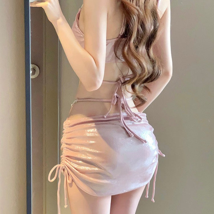 Wholesale Bikini swimsuit, women's sexy three piece set, high-end vacation, hot spring vacation