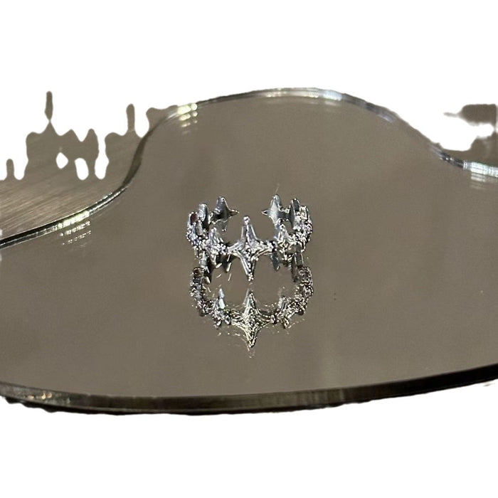 Wholesale Zircon cross opening ring design, retro, niche, high-end, versatile, and simple