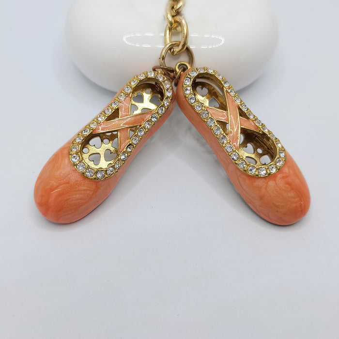 Wholesale Diamond Ballet Shoes Alloy Keychain JDC-KC-ChaoK050