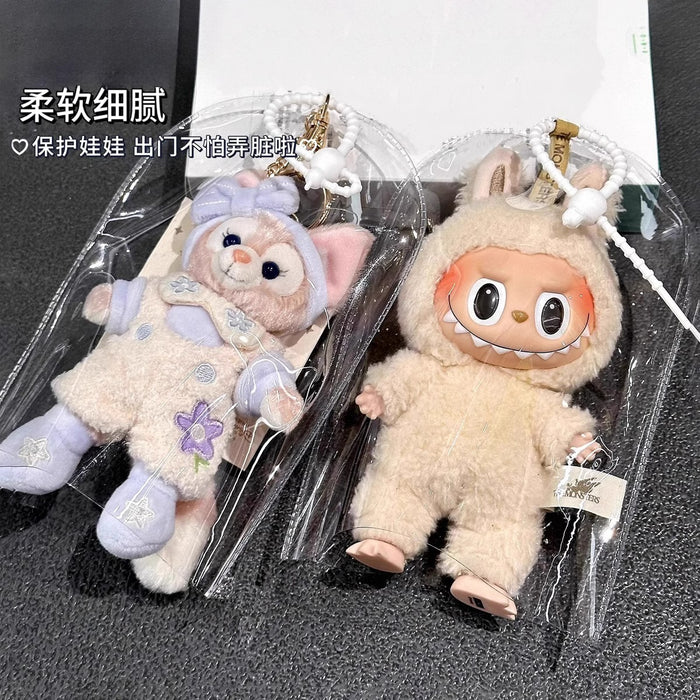 Wholesale Pendant protective cover doll plush dustproof 15cm transparent bag hanging bag