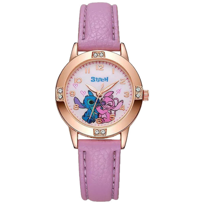 Wholesale Diamond Studded Leather Strap cartoon Watch Women's Quartz