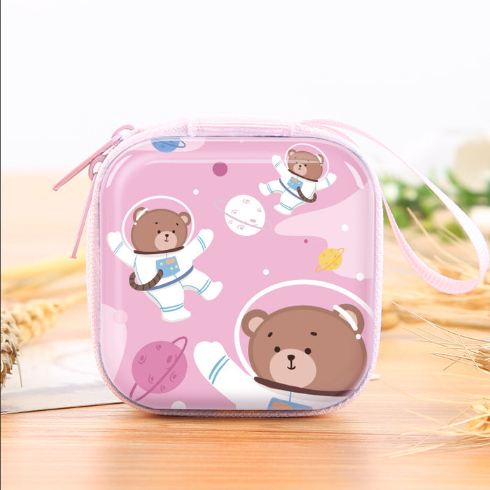 Wholesale coin purse change storage earphone cable storage bag children portable zipper earphone box