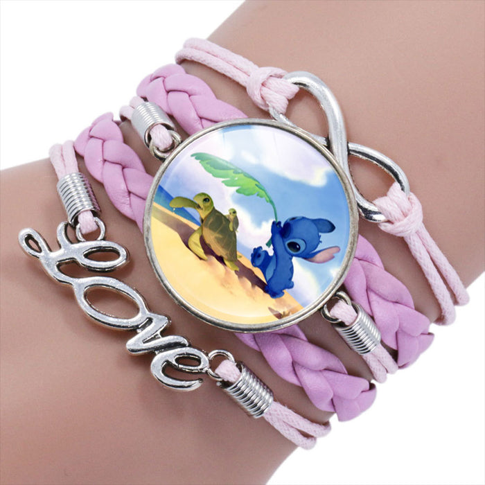 Wholesale Cartoon Braided Multi-layer Gemstone Bracelet JDC-BT-NH019