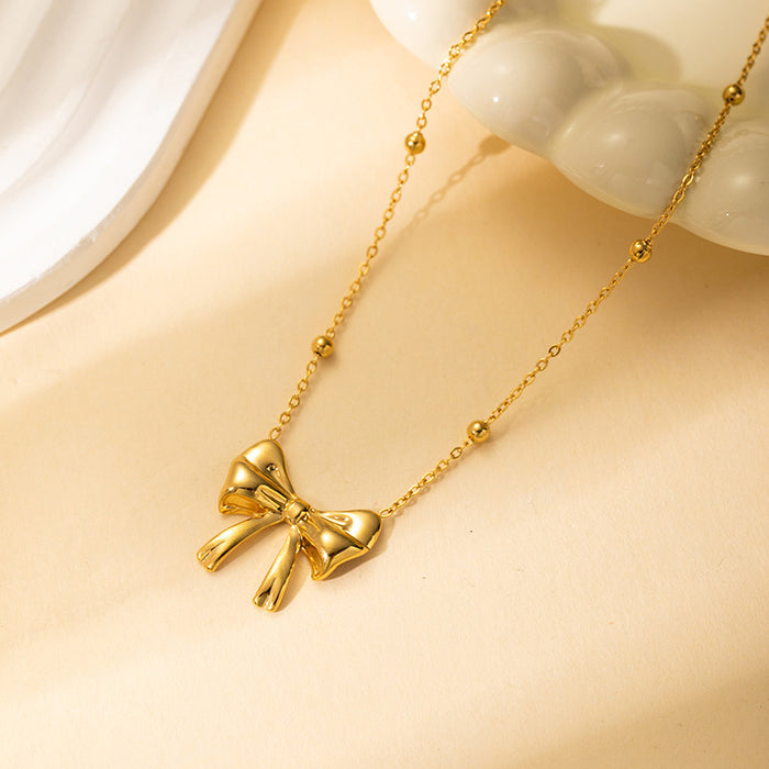 Wholesale Non-Fading Exquisite Clavicle Golden Necklace