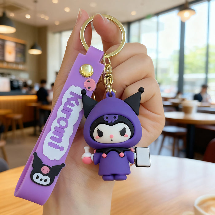 Wholesale Silicone cute cartoon keychains for couples