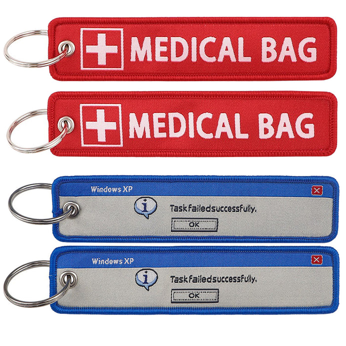 Wholesale Minimalist Quotations Weaving Mark Keychain Fabric Keychain Accessories