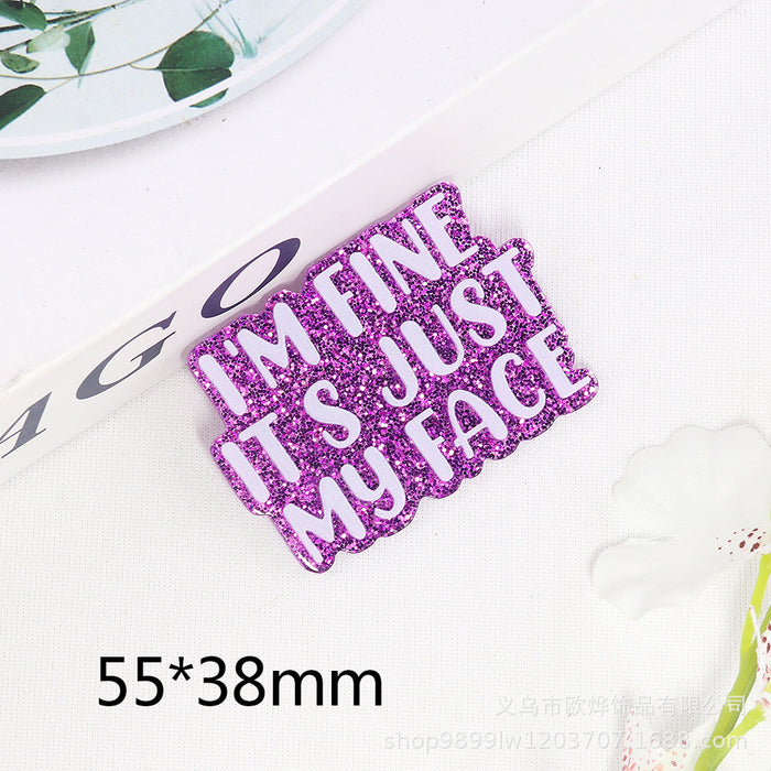 Wholesale Cartoon Rainbow Love Beverage Acrylic Pin DIY Patch Accessories JDC-FK-OuYie008