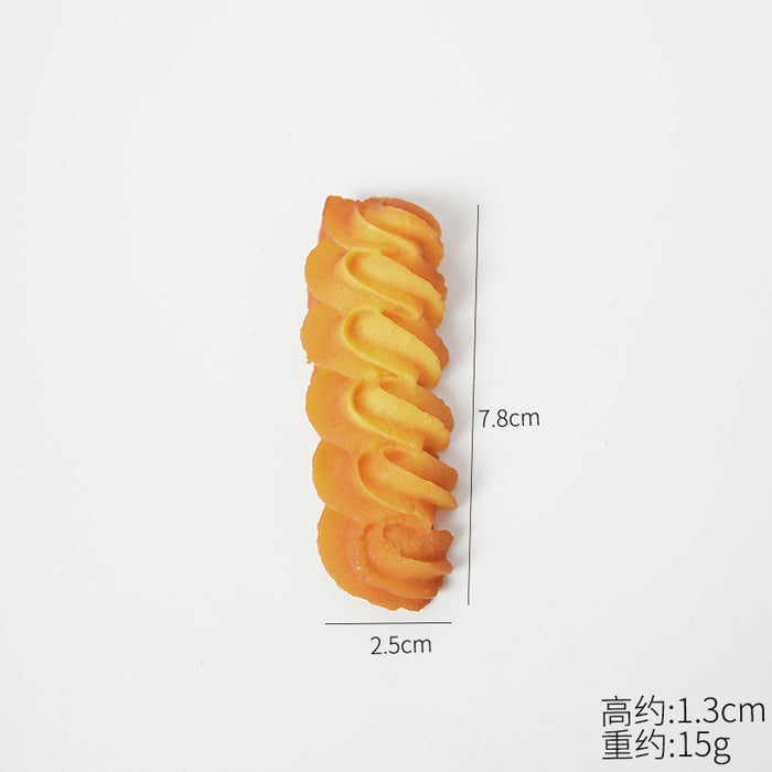 Wholesale Chic PVC Simulated Cookie Pendant Fun Dessert Shaped Ornament Decorative Gift Accessory MOQ≥5