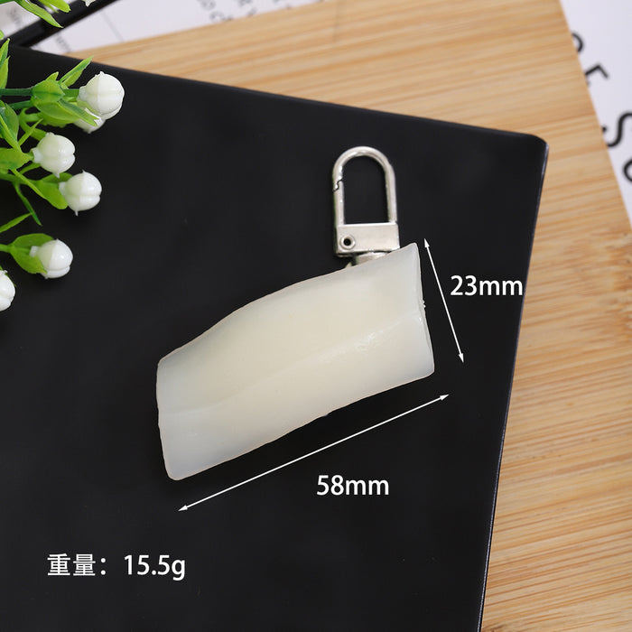 Wholesale PVC Sushi Keychain Food Toy Accessory for Bag Charm or DIY Craft Gift MOQ≥2