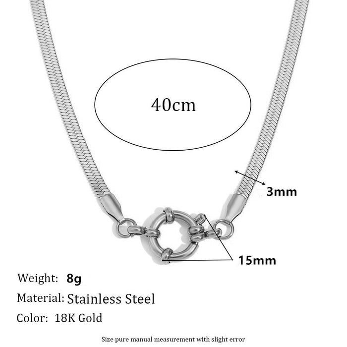 Wholesale Stainless Steel Pendant Necklace — NK Chain with Spring Claspv