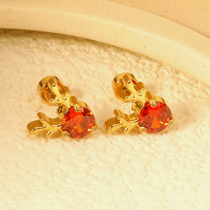 Wholesale Christmas Earrings Snowman  Snowflake Earrings Stainless Steel Jewelry