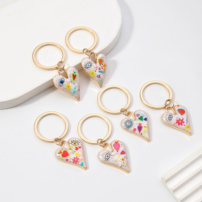 Wholesale Alloy Love Flower Keychain JDC-KC-RongRui065