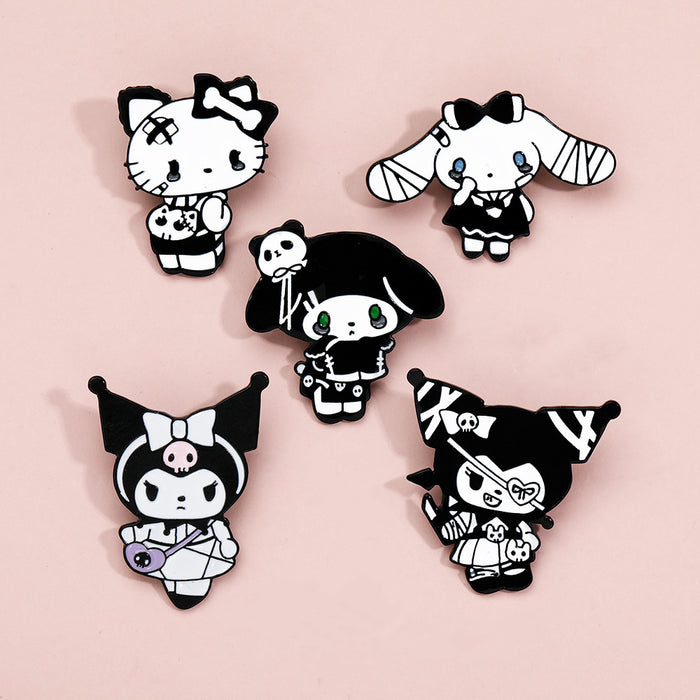 Wholesale Trendy Cartoon Brooch Electroplated Alloy Metal Pin Cute Style Fashion Accessory