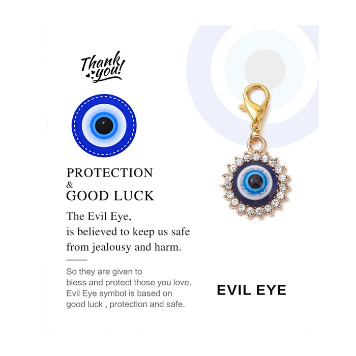 Wholesale PROTECTION GOOD LUCK Diamond-encrusted Evil Eye Keychain