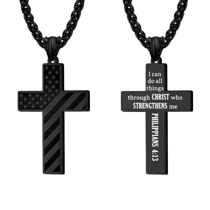 Wholesale Cross Necklace Pendant Men's Stainless Steel Necklace