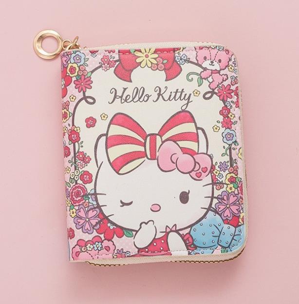 Wholesale Cute Short Waterproof Zip Wallet with Kitten Design