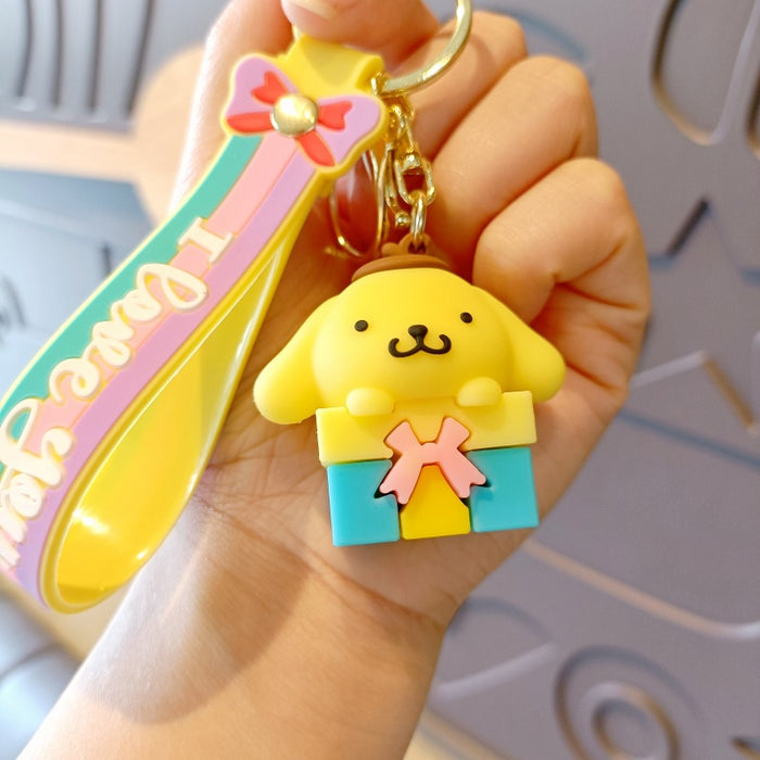 Wholesale Cartoon Silicone Doll Keychain JDC-KC-MingT173