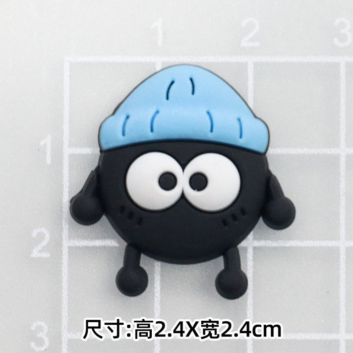 Wholesale 10pcs Soft rubber briquette elf silicone patch slippers buckle headset phone case airbag bracket refrigerator sticker accessories