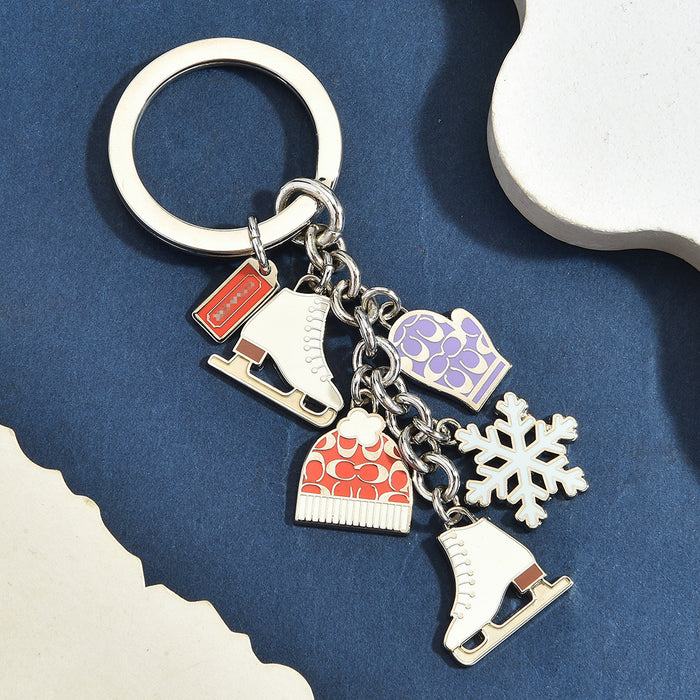 Wholesale Trendy Multi Pendant Aluminum Alloy Keychain Beach Vacation Cute Cartoon Theme Bag Charm