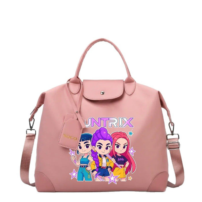 Wholesale Kpop Cartoon Print Large Capacity Canvas Handbags