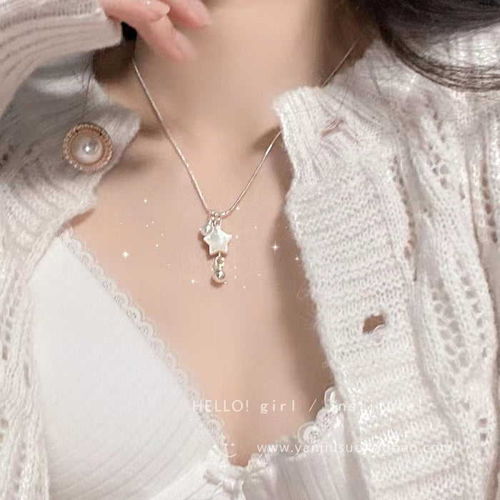 Wholesale Shell star pendant necklace, light luxury, niche, high-end, collarbone chain accessory