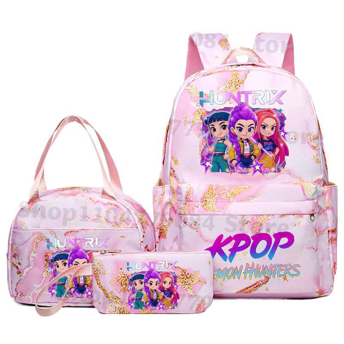 Wholesale KPOP Backpack,  Lunch Bag,  Pencil Case Set,  Student Anime Fashion School Bag,  Pencil Box,  Bento