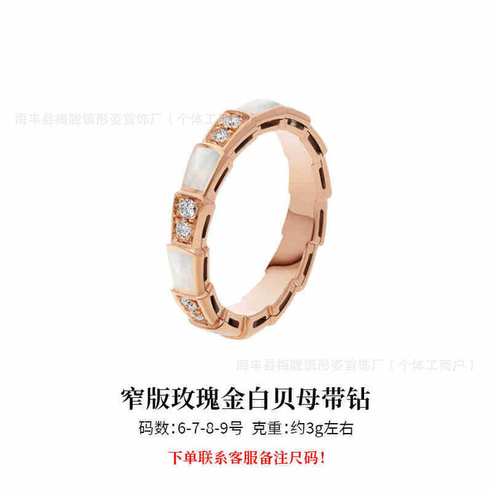 Wholesale Ring niche design, high-end feel, diamond inlay, light luxury