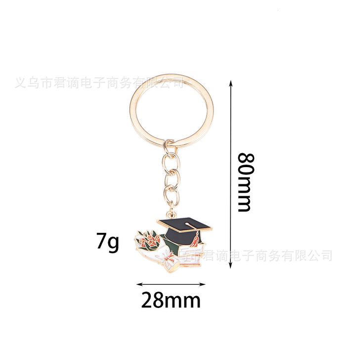 Wholesale new doctoral cap graduation season key chain pendant creative