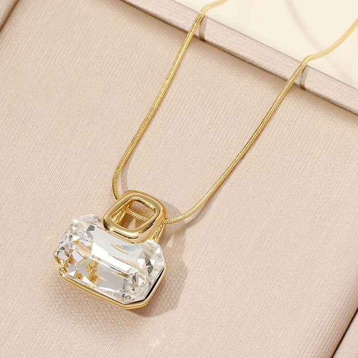 Wholesale New Cat Eye Stone Sun Titanium Steel Pendant Necklace Fashion Bag Clavicle Chain Stainless Steel Jewelry