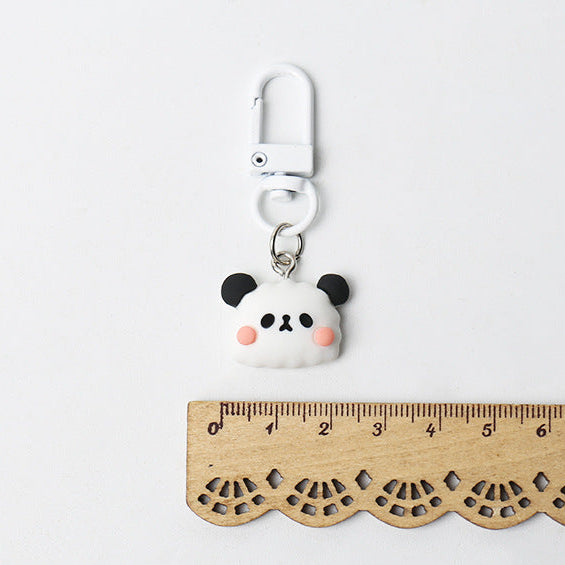 Wholesale Cute Panda Pendant Personalized Keychain Black and White Simple Hanging Bag Decoration Jewelry