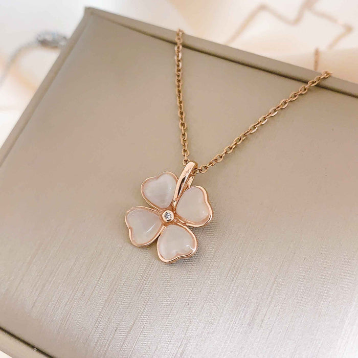 Wholesale Necklace women's summer high-end cat eye titanium steel necklace simple summer matching