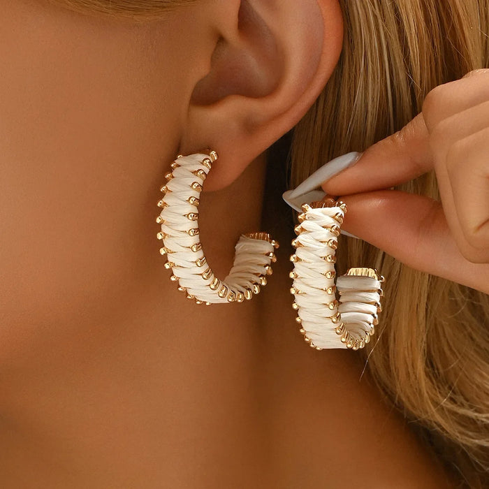 Wholesale Wrapped earrings, niche retro earrings, light luxury earrings