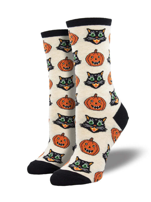 Wholesale  Creative Funny Pumpkin Jacquard Trendy Socks for Men and Women Couples Mid-Calf Socks Halloween