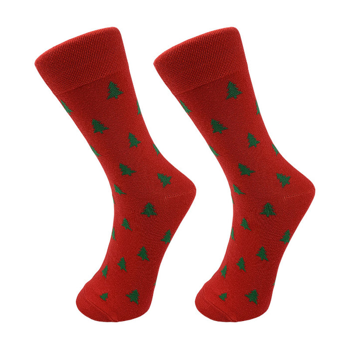 Wholesale Christmas Cartoon Elk Men's Mid-tube Socks JDC-SK-YiYan083