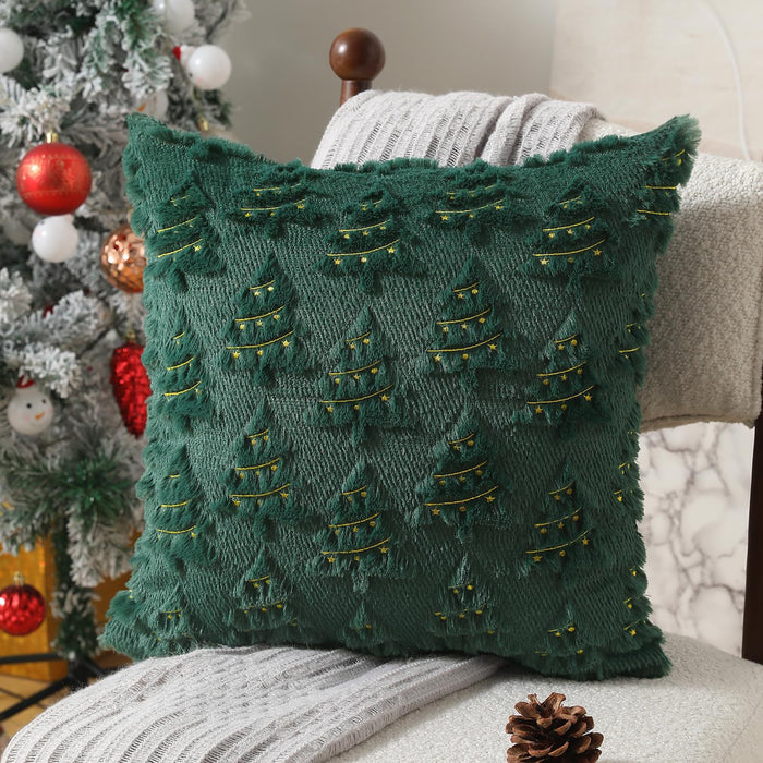 Wholesale Christmas Pillow Solid Color Quilted Plush Pillowcase