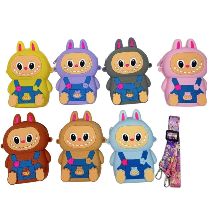 Wholesale Silicone Bag Cartoon Mobile Phone Bag Mini Bag Single Shoulder Rabu Messenger Bag Children's Coin Purse
