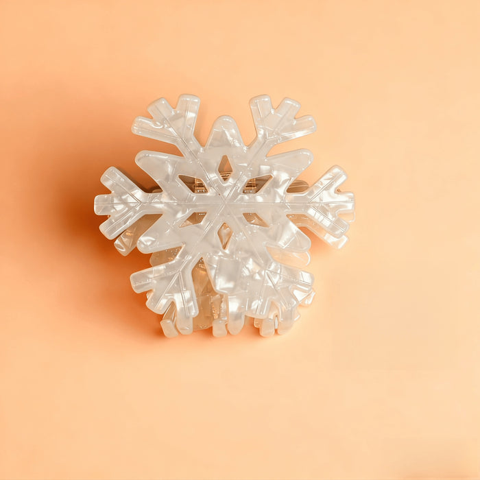 Wholesale Snowflake Shark Hair Clip Acrylic Winter Christmas Fashion Accessory For Women Trendy Gift