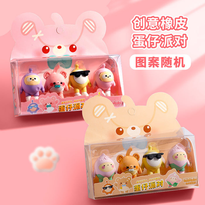 Wholesale Stylish Doll Erasers 3D TPR Creative Spliceable Gift for Students