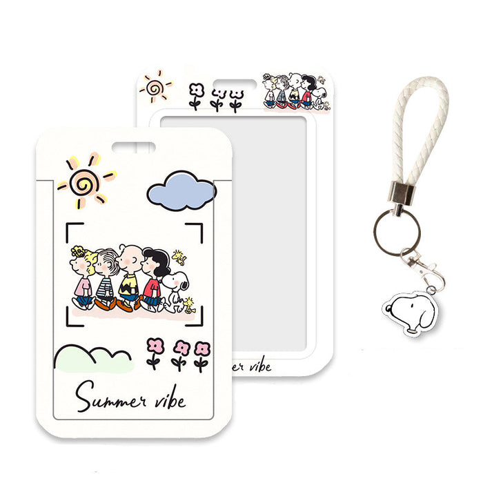 Wholesale Cute cartoon printed lanyard card holder and keychains.