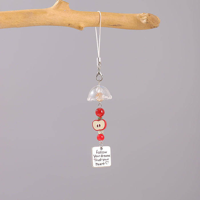 Wholesale Fruit Beaded Pendant Girly Ins Style Phone Chain Earphone Bag Versatile Pendant