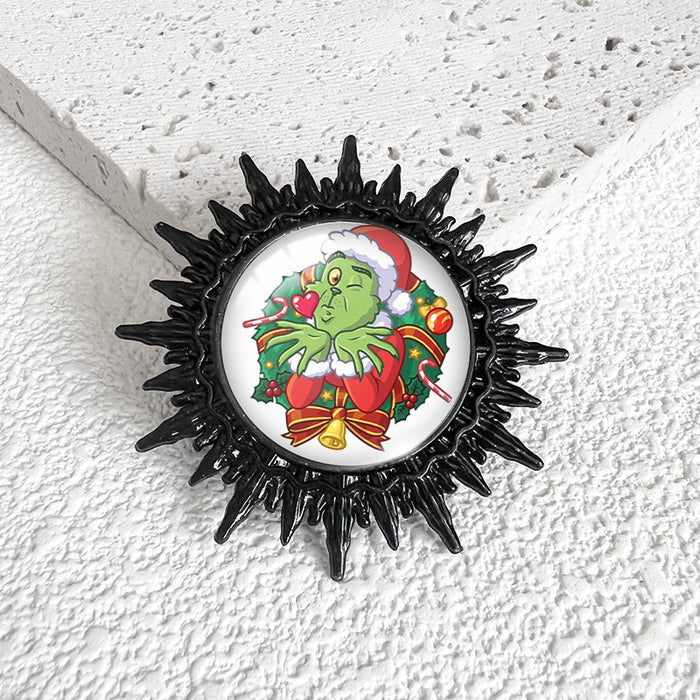 Wholesale Cartoon Christmas Metal Brooch JDC-BM-XiangL002