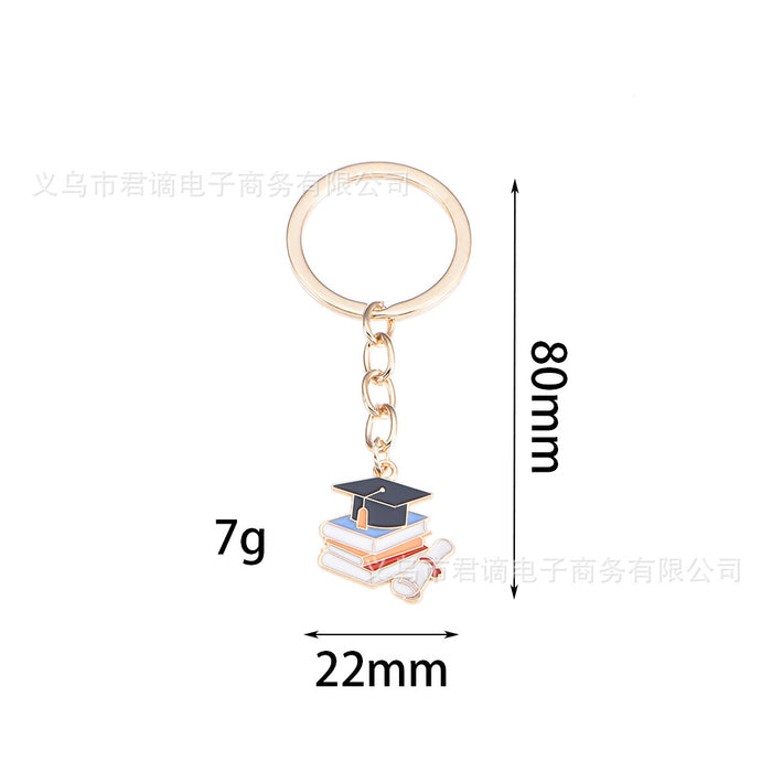 Wholesale new doctoral cap graduation season key chain pendant creative