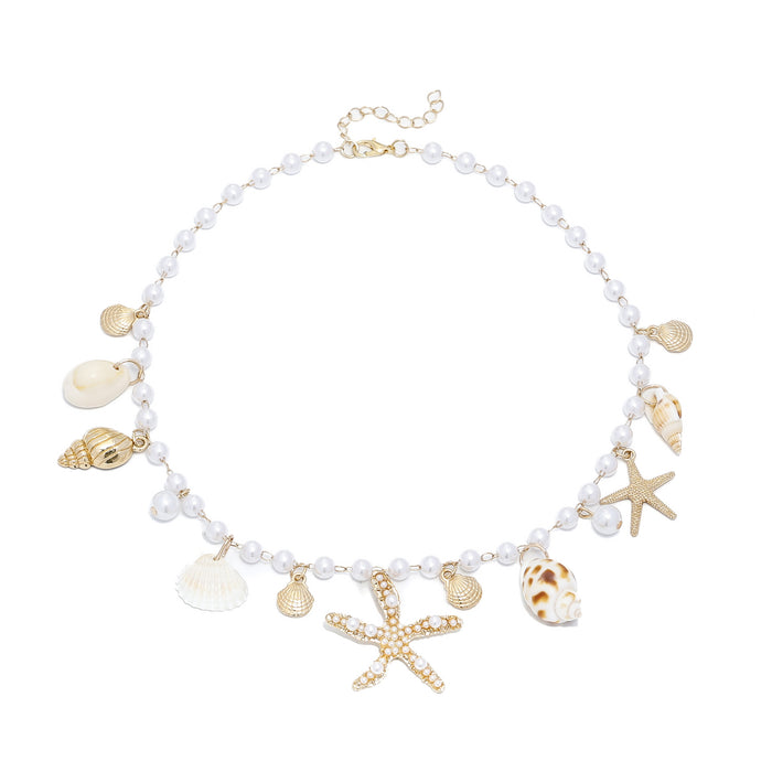 Wholesale shell necklace bracelet imitation pearl starfish jewelry