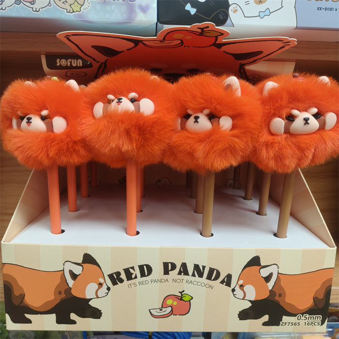 Wholesale Cute animal elephant pom-pom ballpoint pen