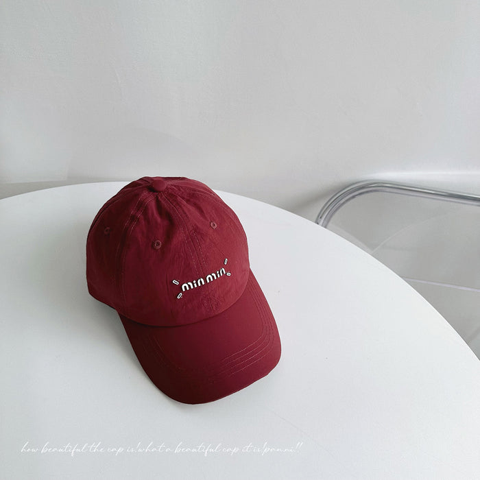 Wholesale Lightweight and breathable letter children's baseball cap, quick drying waterproof duckbill cap, girls' sun protection hat