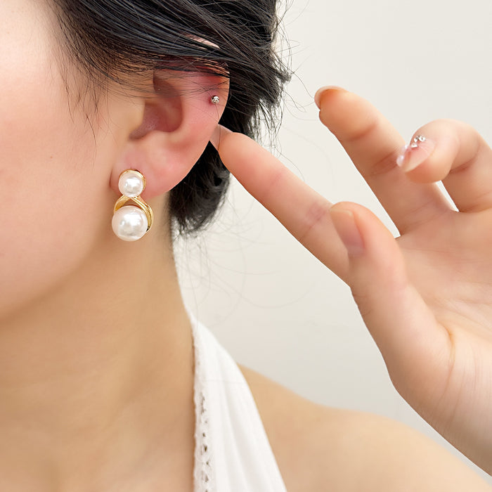 Wholesale Pearl earrings, retro, light luxury, niche, earrings, simple temperament