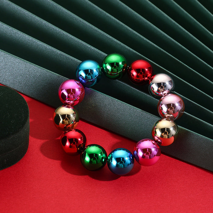 Wholesale Christmas Hand Jewelry Acrylic Pendant Christmas Braided Bracelet Snowflake Snowman Christmas Bracelet