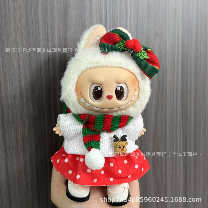 Wholesale Only the clothing keychain dolls Christmas outfit sets.