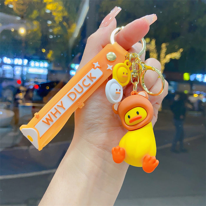 Wholesale Creative Cartoon Crooked-Neck Duck Fun Keychain