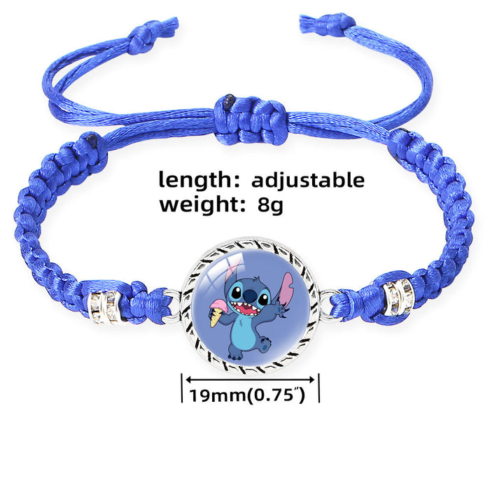 Wholesale Cute cartoon character multi-color woven adjustable bracelet